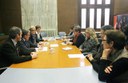 Reunió entre Àngel Ros, Josep Presseguer, Montse Mínguez i els tècnics de Benestar Social amb motiu de les reassignacions de funcions dels regidors
